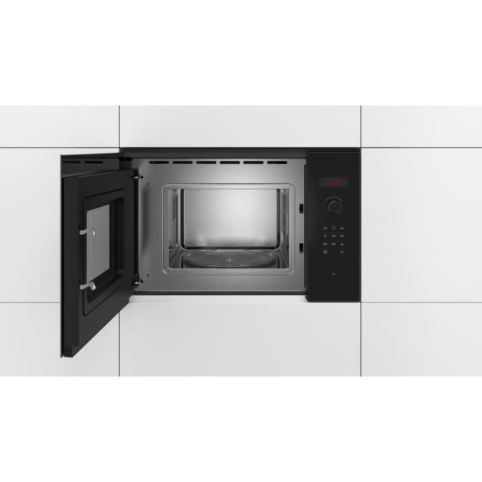 Microondas empotrable individual - BOSCH SER4 - BFL523MB1F - Negro - 7 programas automáticos - 38,2 x 59,4 x 31,7 cm
