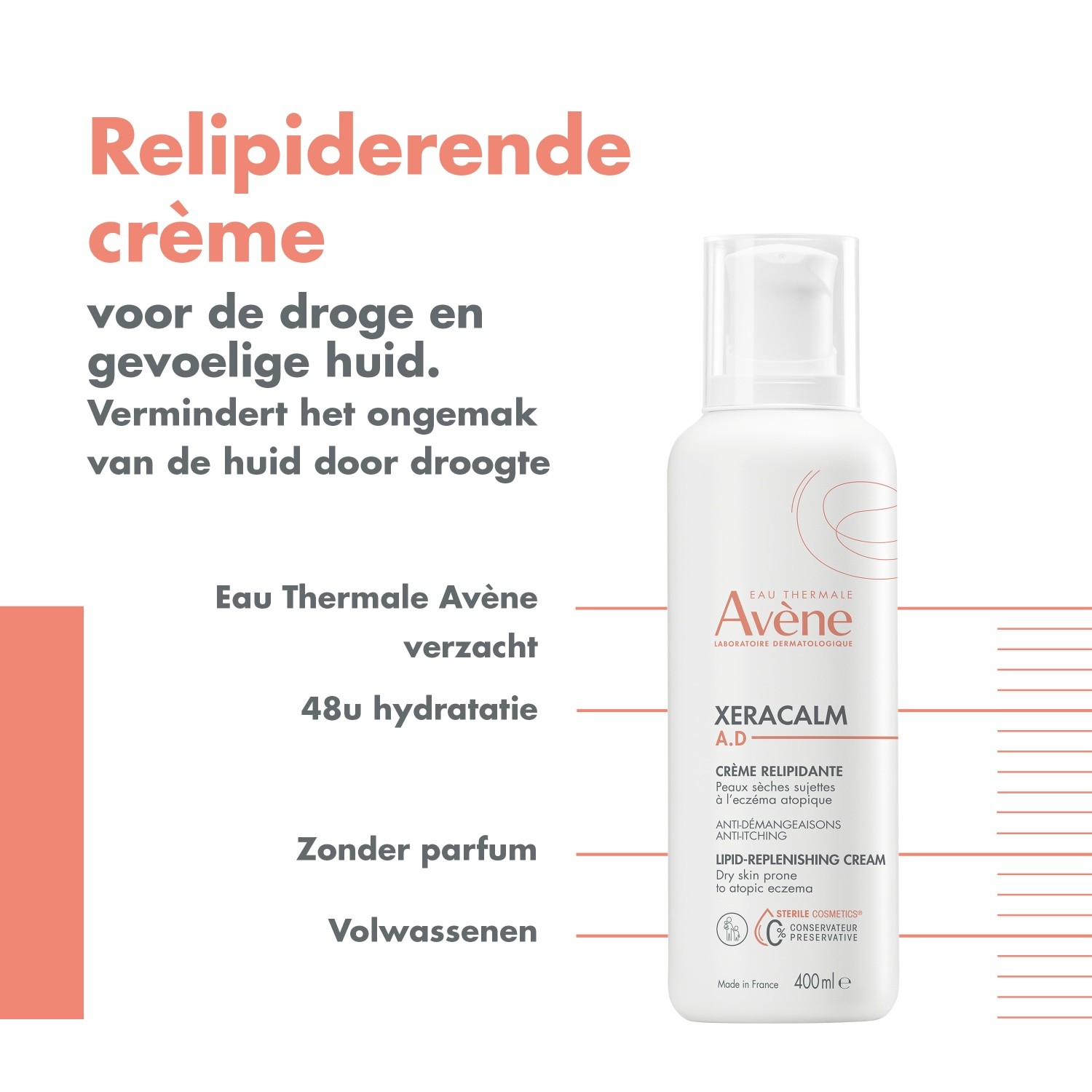 Avène XeraCalm AD lipidový regeneračný krém Gesichtscreme - 200 ml