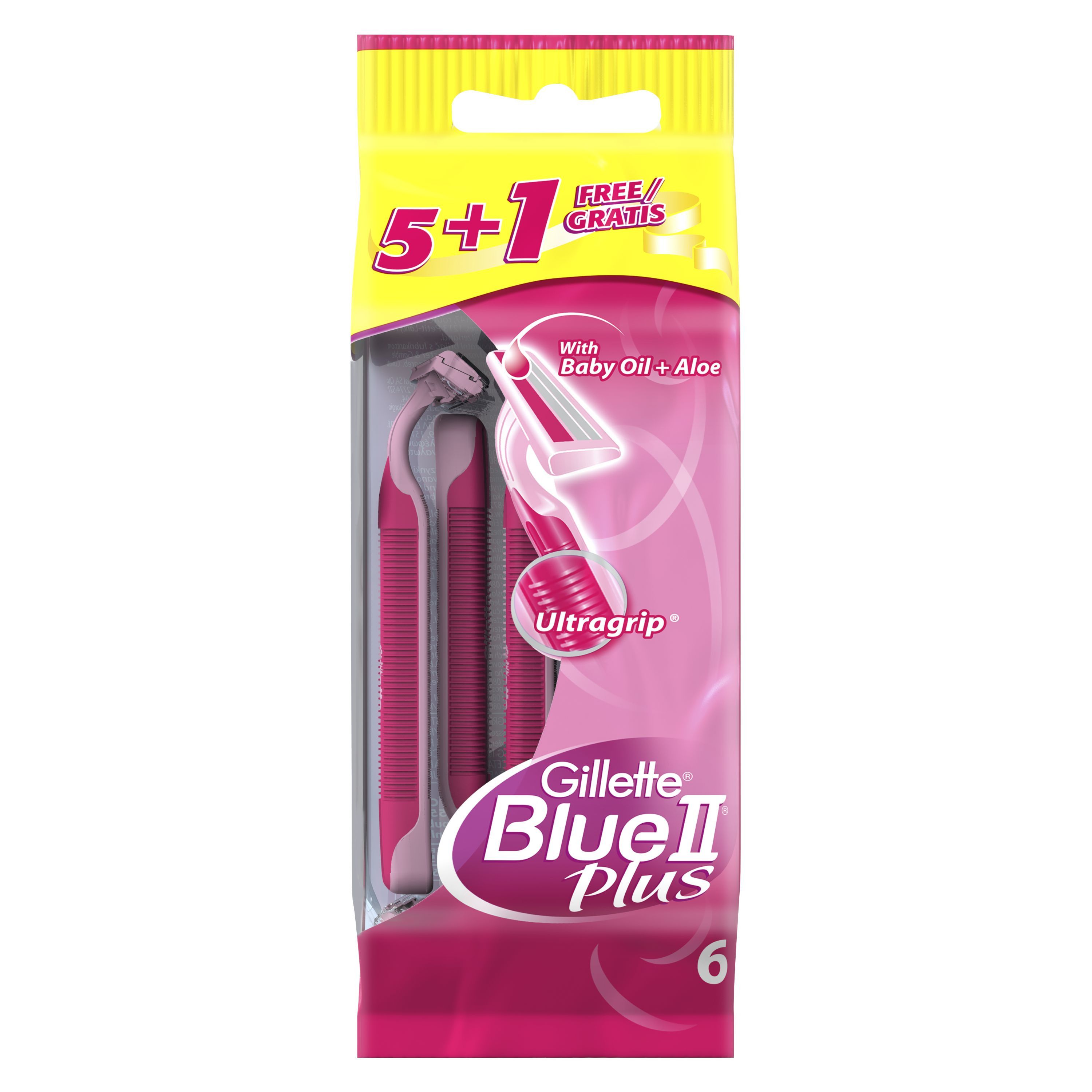 Jednorazové žiletky Blue II Plus 6 Dámske žiletky