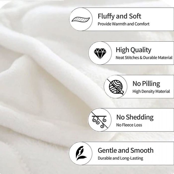 Manta grande de forro polar, microfibra suave y cálida, para cama doble o sofá, dimensiones 200 x 230 cm, Etiqueta