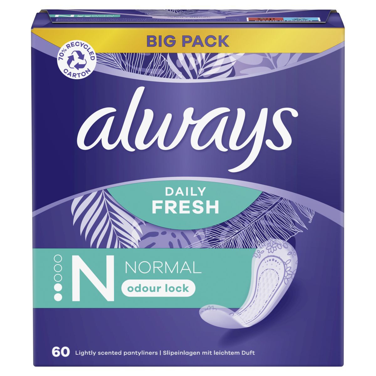 Always truseinnlegg 60 stk. Dailies