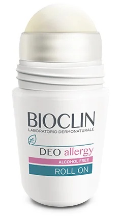 Desodorante roll-on Bioclin Allergy com perfume, 50 ml, para pele alérgica.