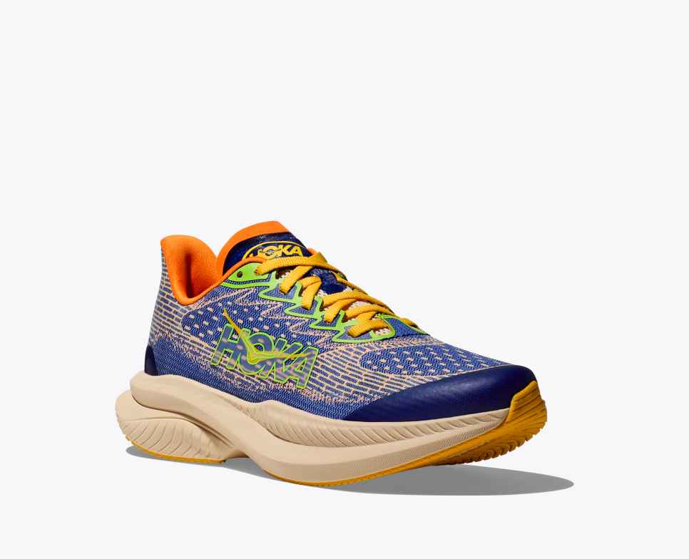 HOKA Mach 6 Ultramarine / Electric Tangerine