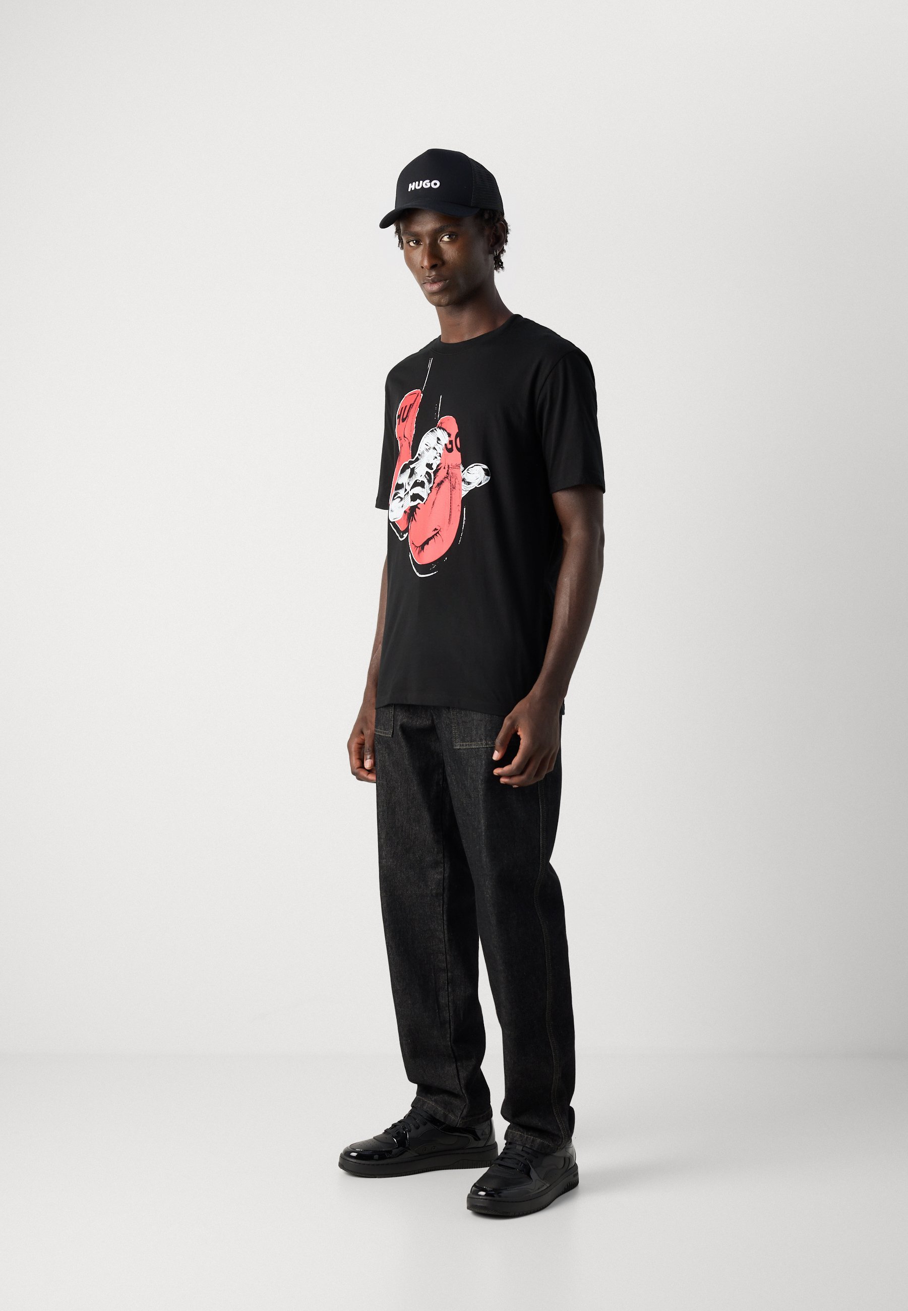 HUGO DIBOXER - T-shirts med print - black