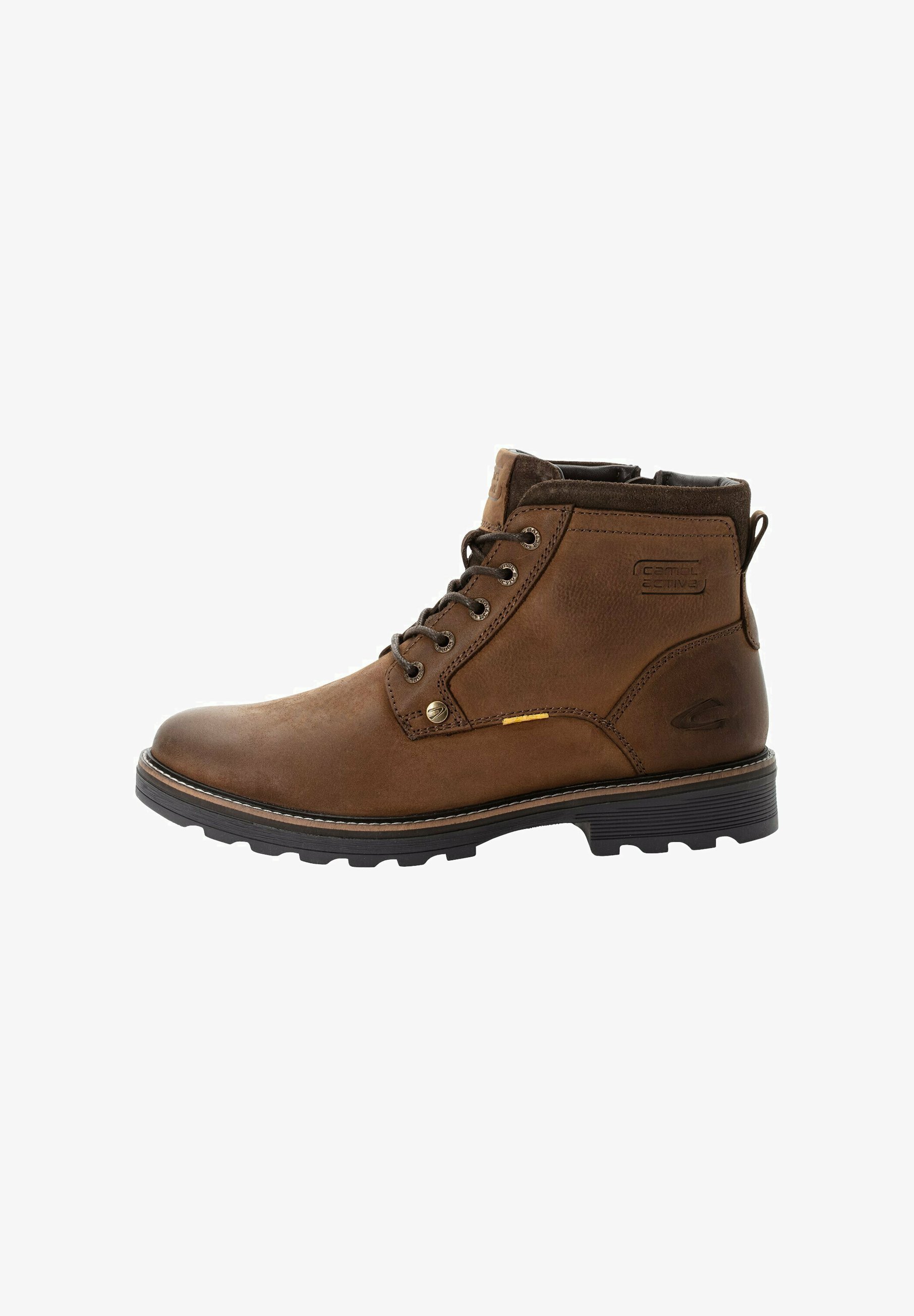 camel active FLOW WITH ZIPPER - Enkellaarsjes met vetersluiting - café