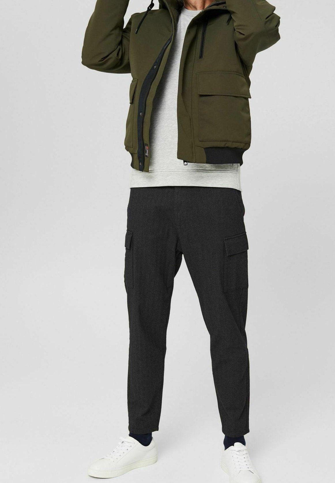 Esprit winterjas - metallic groen