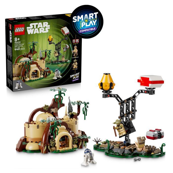 LEGO Star Wars SMART Play : Hutte de Yoda et l’Entraînement Jedi – Jouet Compatible 75422