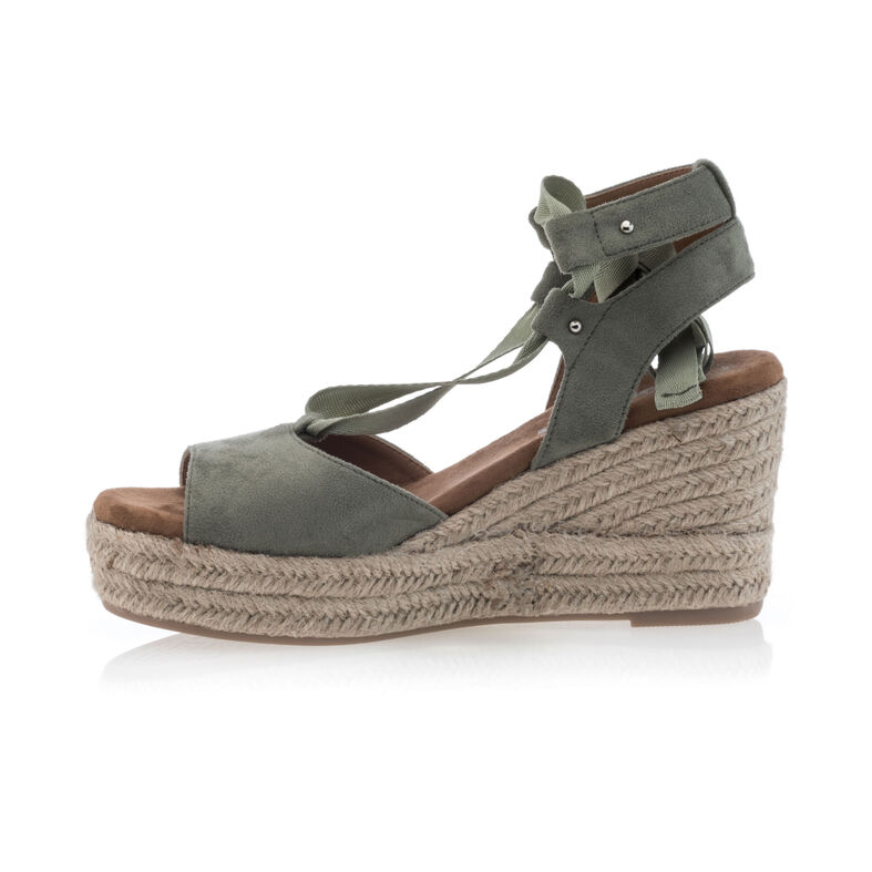 Grønne espadriller med rebsåler til kvinder