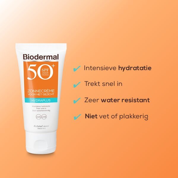 Biodermal Hydraplus SPF50+ krema za sončenje za obraz<br>50 ml
