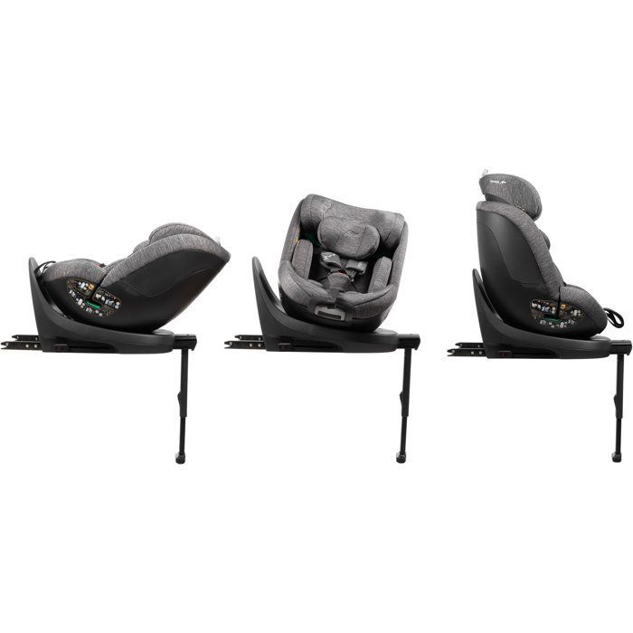 Silla de coche BABYAUTO Magna Plus - Grupo 0/1/2/3 - I-Size - 40/125 cm - Isofix - Giro de 360° - Reclinable - Gris