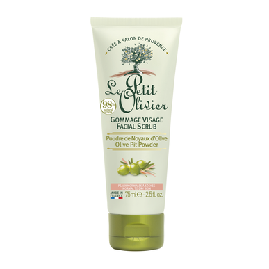 Le Petit Olivier Facial Scrub Olive Pit Powder Facial Exfoliator with Olive Oil 75 ml 75 ml