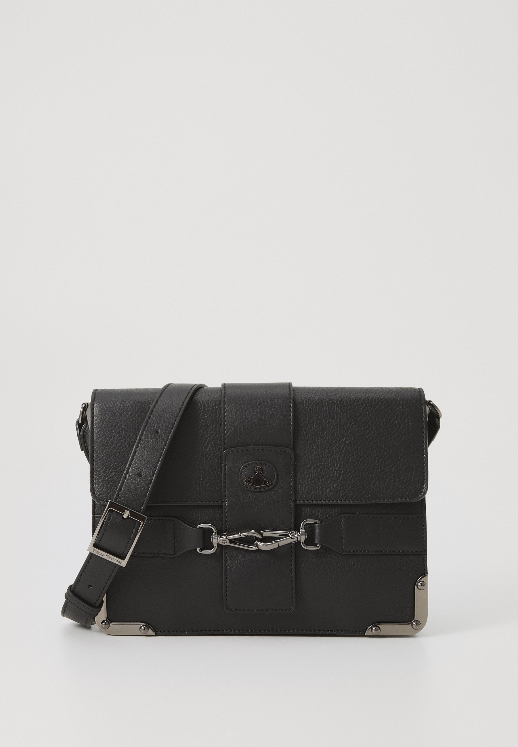Vivienne Westwood BELLA FLAP UNISEX - Kabelka cez telo - čierna/gunmetal
