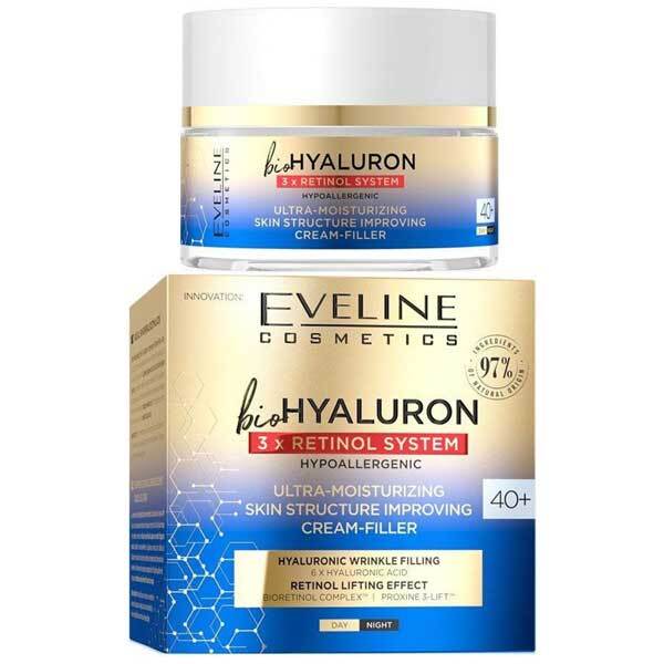 Eveline Bio Hyaluron 3X Retinol System krémový výplňový krém 40+