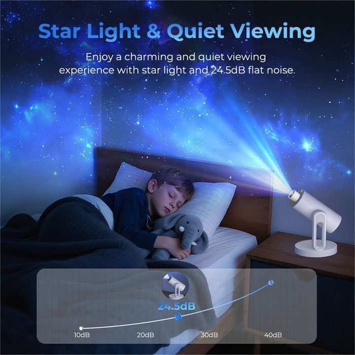Videoproiettore ETOE Starfish Plus Android 4K - Google TV integrato, correzione automatica, inclinazione a 140°, Wi-Fi 5G e Bluetooth 5.0