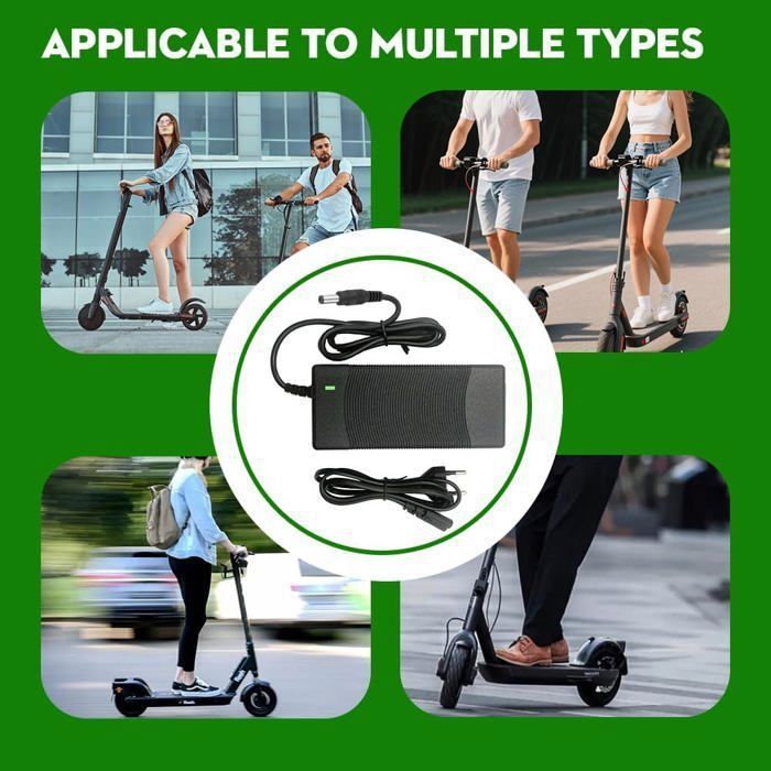 Chargeur rapide 42V 2A pour trottinette et hoverboard électrique, alimentation universelle