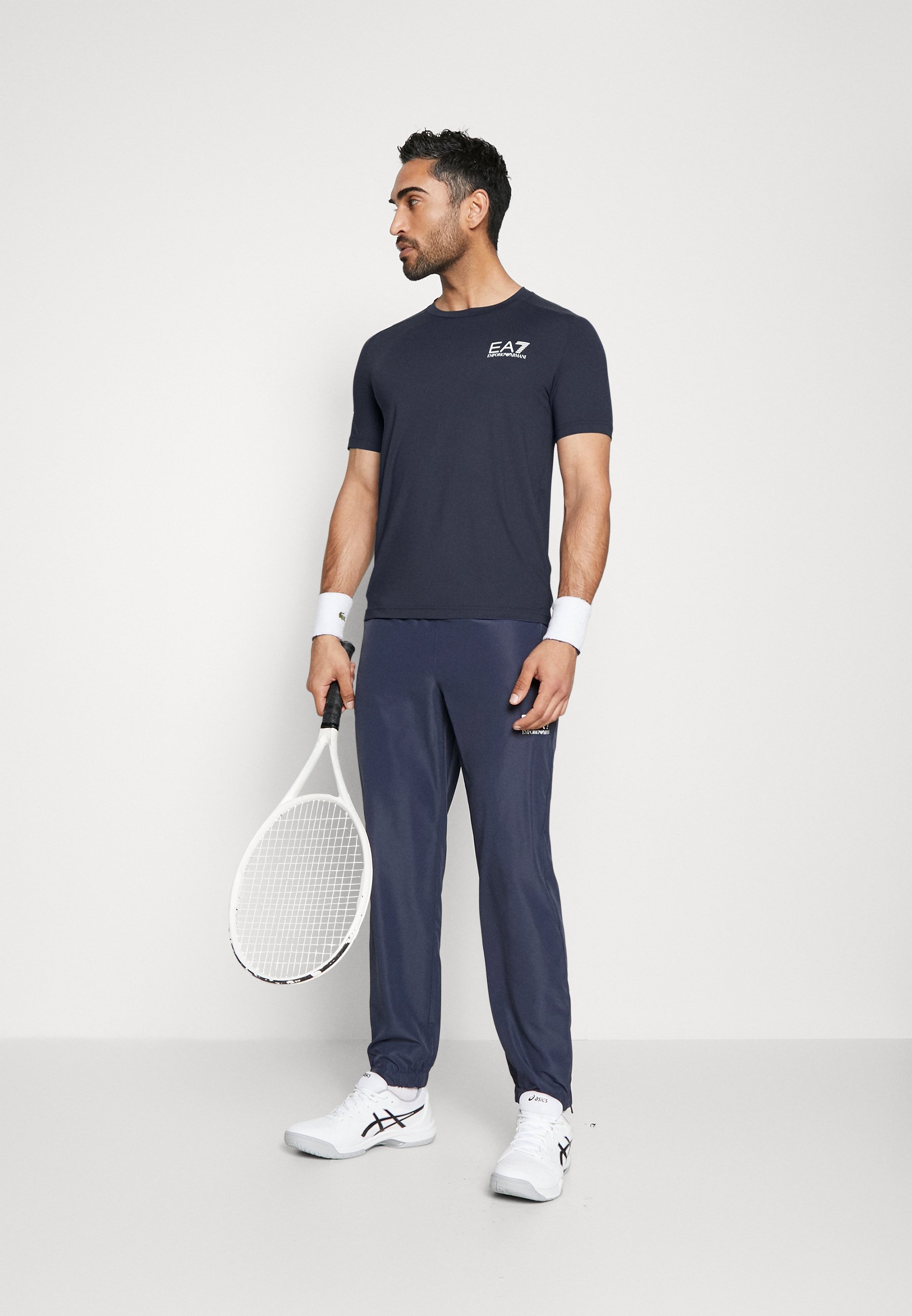 Koszulka sportowa EA7 Emporio Armani - granatowa