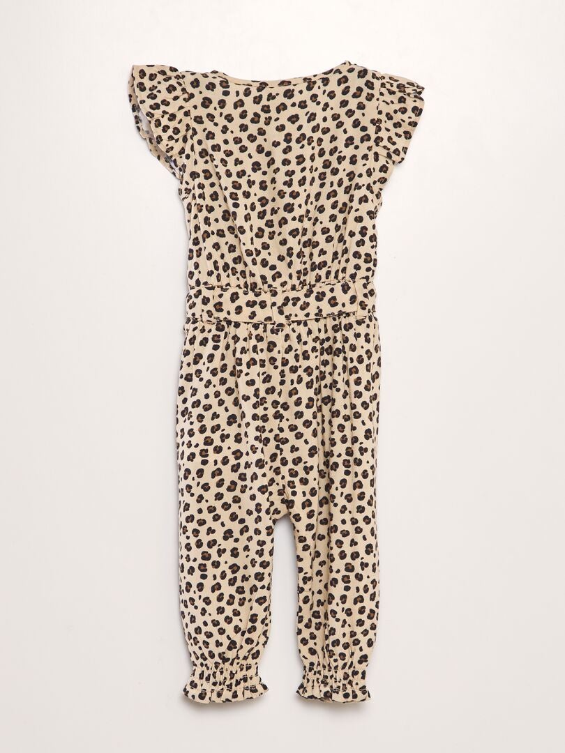 Mouwloze jumpsuit - BEIGE