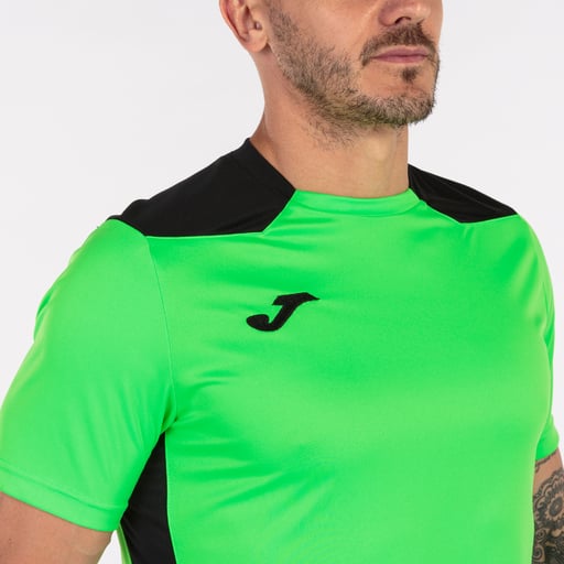 Camiseta Manga Corta Joma Championship Vi Verde Flúor Negro