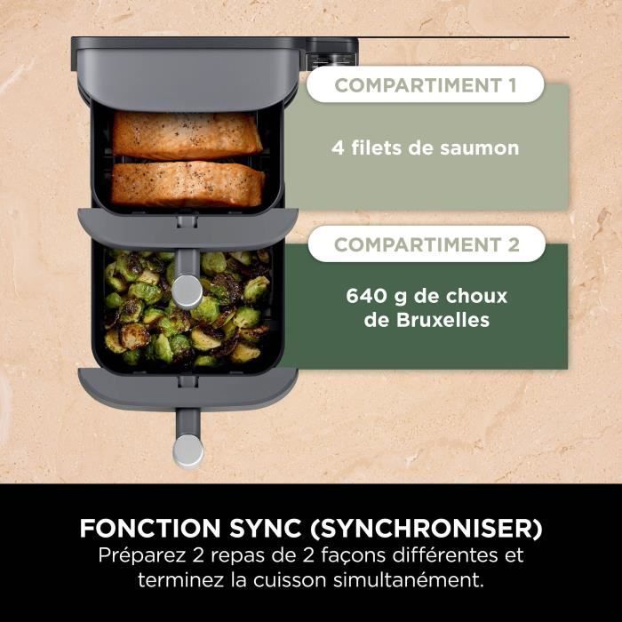 NINJA Airfryer - Dubbele Stapel XL SL400EU - Inhoud 9,5 liter - 6 kookprogramma's - 2470W