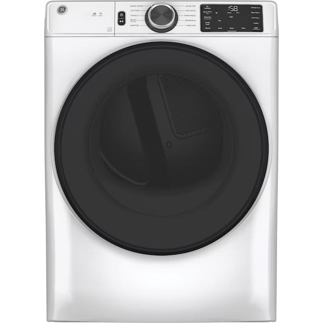 GE 7,8-Kubikfuß-Stapelbarer Smart-Elektro-Wäschetrockner (Weiß) ENERGY STAR