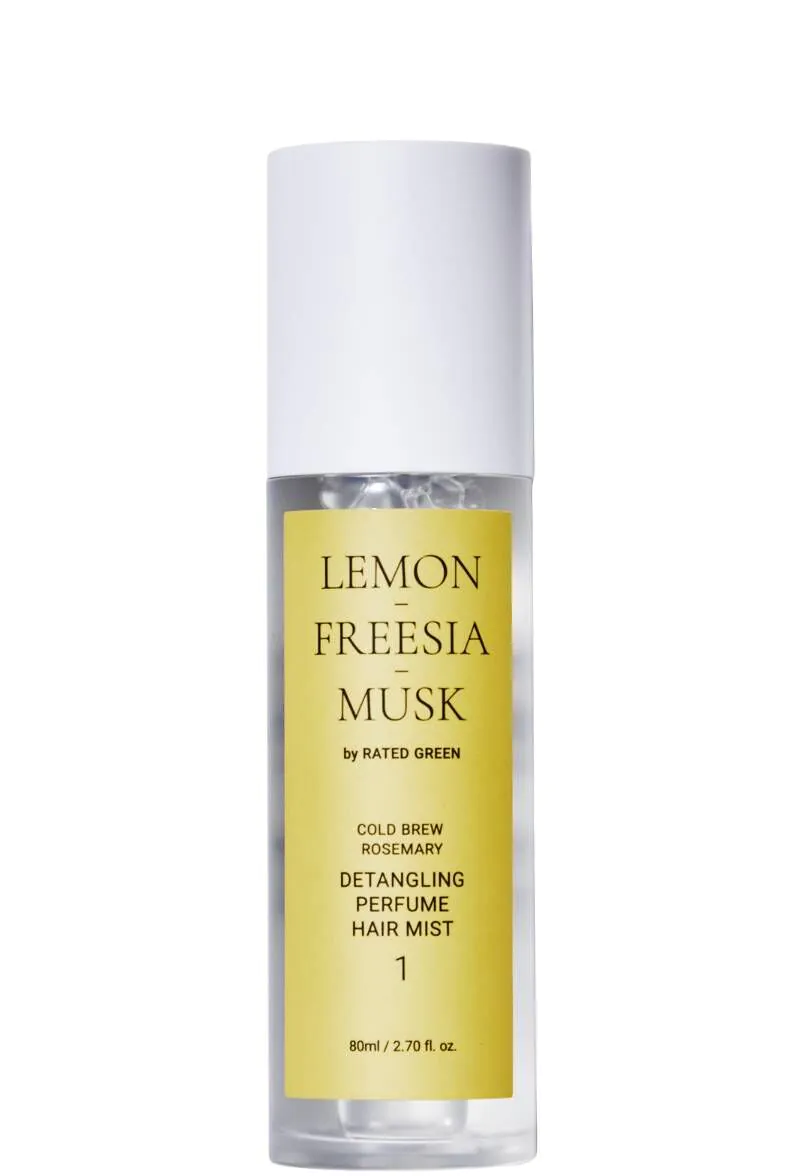 Rated Green Lemon Freesia Musk Perfumowana mgiełka do włosów ułatwiająca rozczesywanie