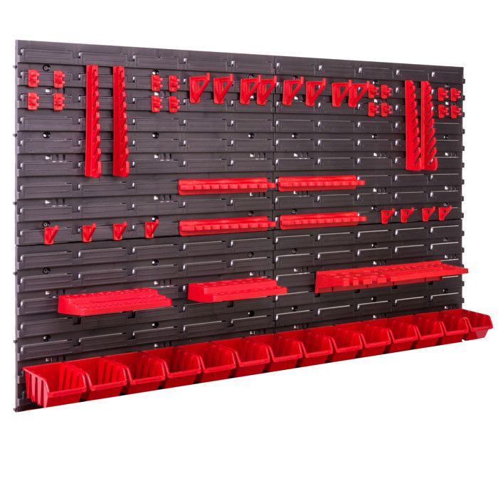 Organizador de herramientas para taller - BOTELLA - 117 x 78 cm - Plástico resistente - 14 compartimentos - Fácil montaje