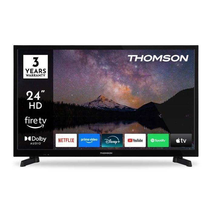 Thomson 24-tommer (60 cm) HD LED Fire TV med Alexa stemmestyring, HDMI, USB, AV-indgang, CI+, USB – 24HF2S35