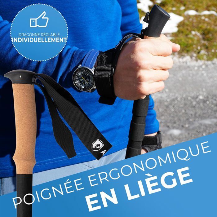 Retractable Telescopic Walking Pole Nordic Walking Accessories Trekking Ski Hiking Aluminum Carbon Ultralight Unisex