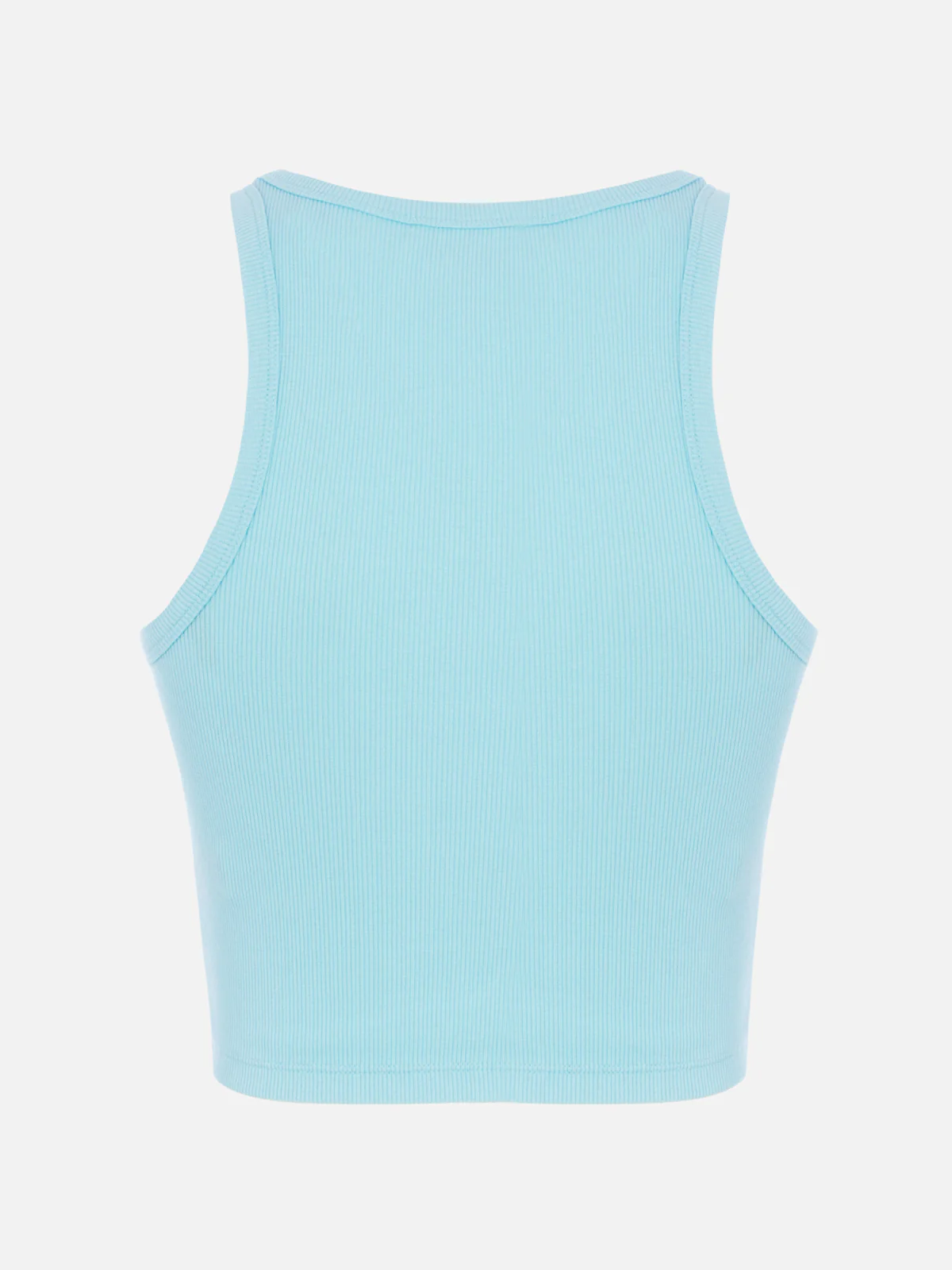 Dames tanktop van geribbeld katoen met borduursel van Saint Barth Beach