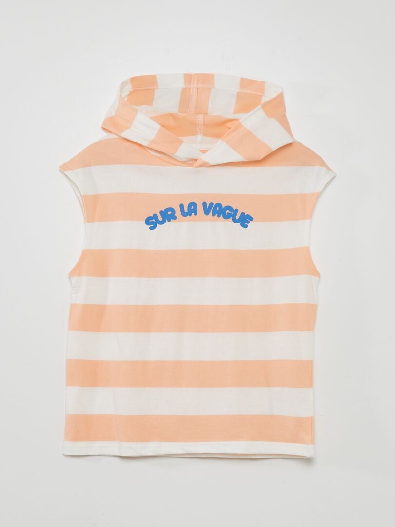 Camiseta com capuz - LARANJA