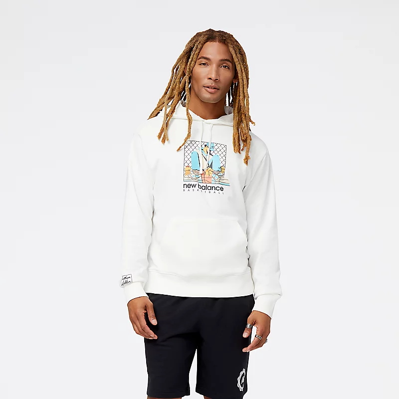 Męska bluza z kapturem Hoops French Terry – SÓL MORSKA