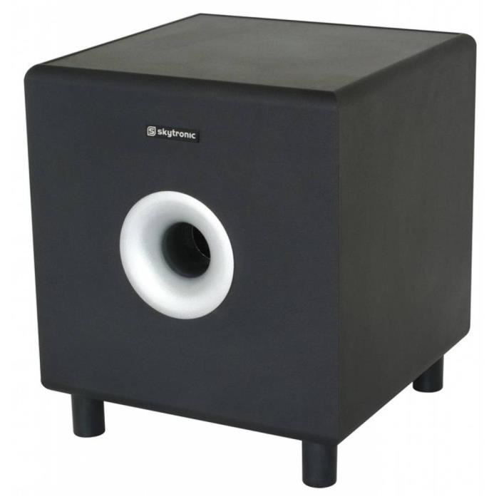 Caisson de basse amplifié - SKYTRONIC - SHFS10B - 200W max - 25 cm - Bass reflex design