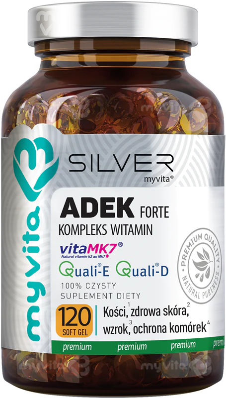 MyVita Silver ADEK Forte vitamínový komplex doplnok stravy mäkké kapsuly s multivitamínovým komplexom