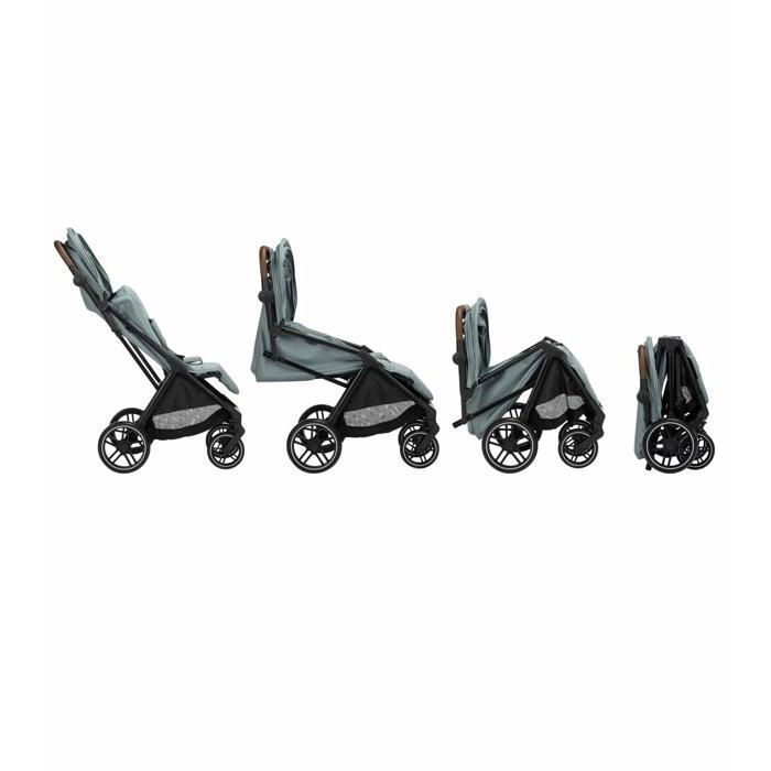 BEBECONFORT Indra, Compact Stroller, 0-4 years, Foldable, Reclining Position, Rain Cover Included, Car Seat Compatible, Mineral