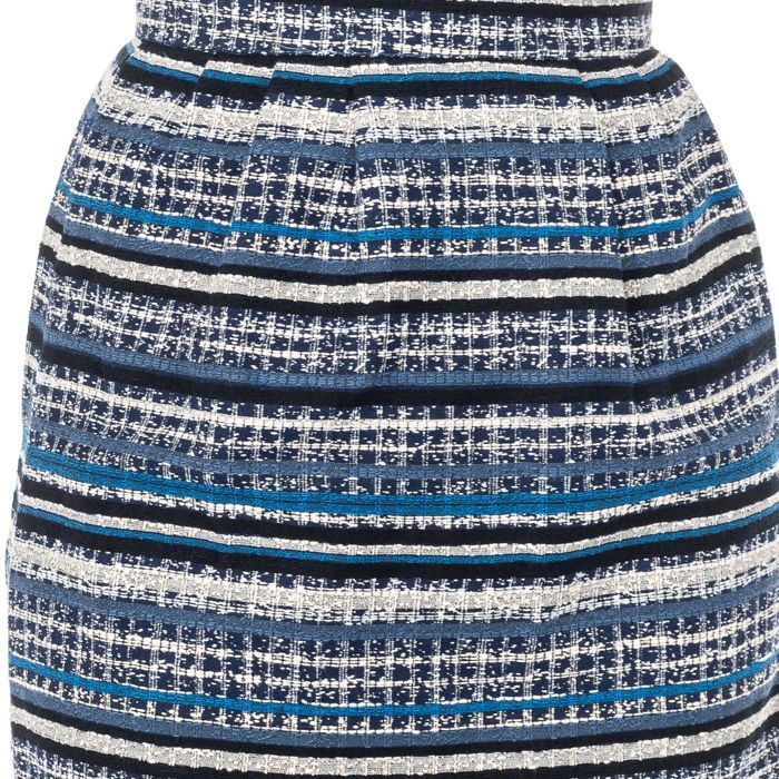 Straight skirt with back zip fastening JWK002 women's - white blue