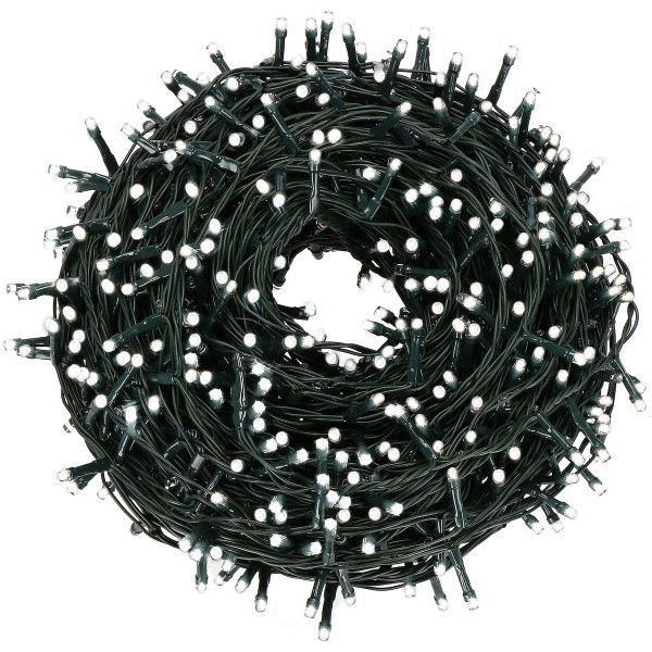 Lampki choinkowe 1000 led bialy zimny 50m oświetlenie IP44