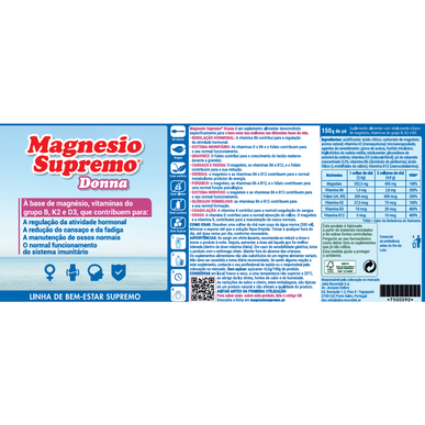 Doplněk stravy Supreme Magnesium, Donna Supreme Magnesium Powder, 150 g