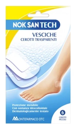 NOK SAN Nok San Tech blisterpleisters, transparant, klein, 6 stuks