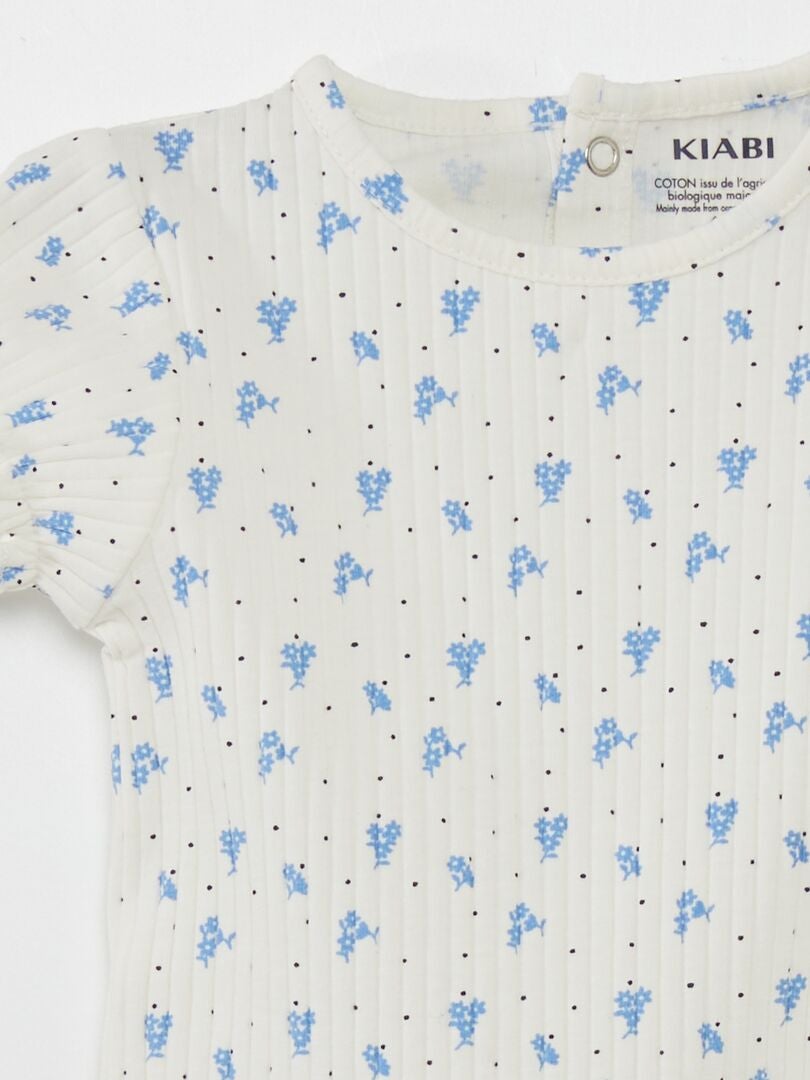 Bodysuit met korte mouwen - WIT