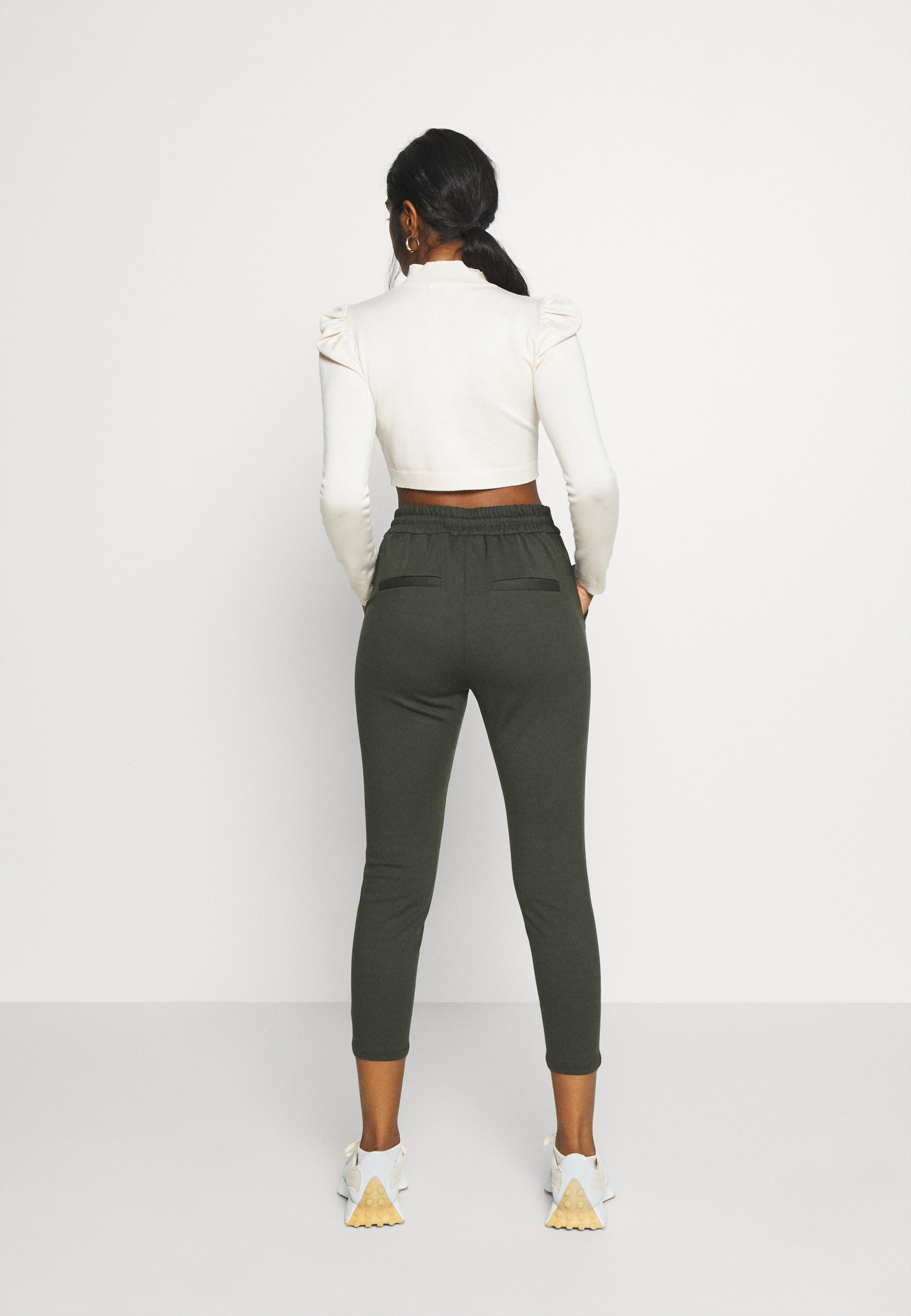 Vero Moda Petite VMEVA MR LOOSE STRING - Broek - turf