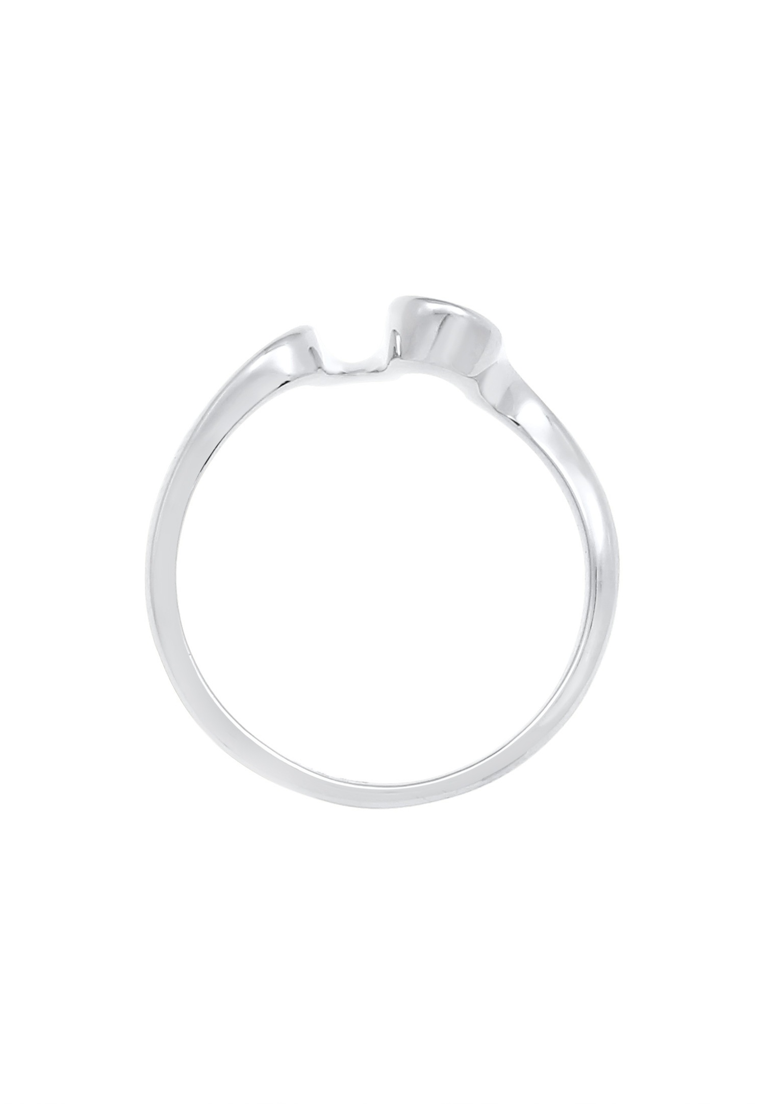 Elli Femmes tendance look vagues en argent sterling 925