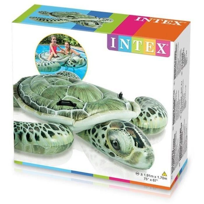 Aufblasbare Schildkröte zum Draufsitzen – INTEX – Realistisches Design – Für Kinder ab 3 Jahren