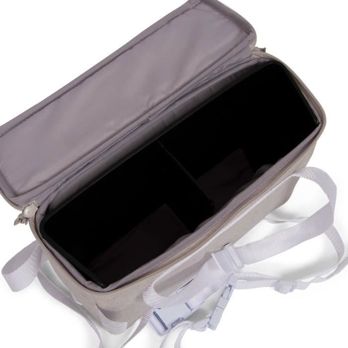 Seggiolino rialzato e borsa porta pranzo 2 in 1 Baninni, colore beige Elvira