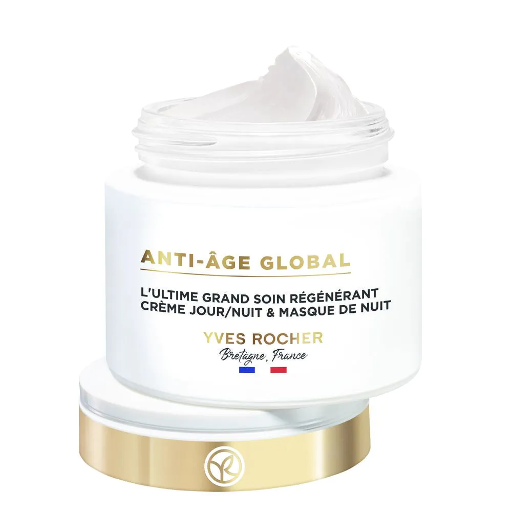 Yves Rocher Anti-Age Global Przeciwzmarszczkowy krem regenerujący na dzień i na noc & maska