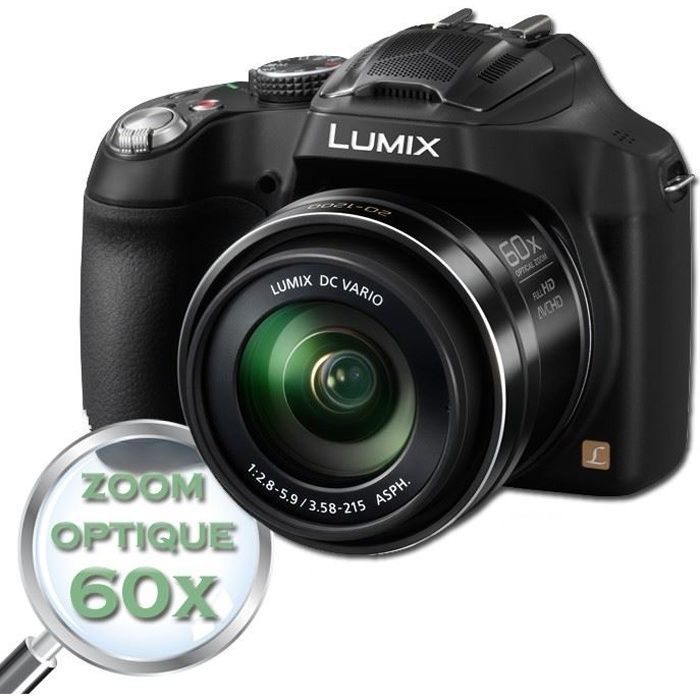 PANASONIC FZ72 - Câmera Digital Bridge com Sensor MOS de 16MP e Zoom de 60x
