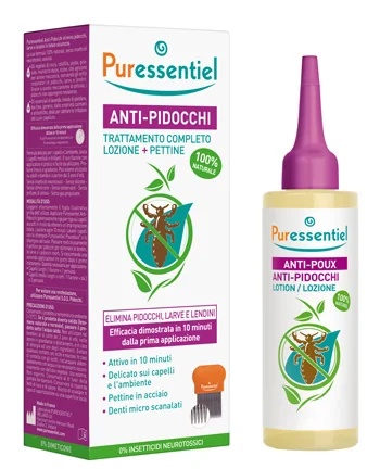 PURESSENTIEL Puressentiel losjon za obraz proti ušem + glavnik 100 ml
