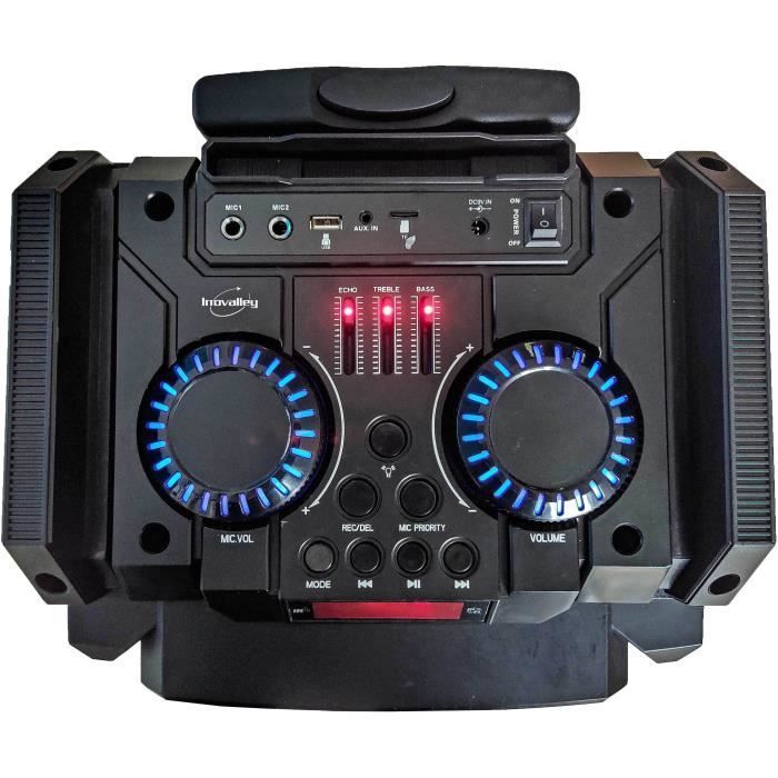 INOVALLEY MS01XXL Portable Karaoke Trolley Speaker - Bluetooth - 800W