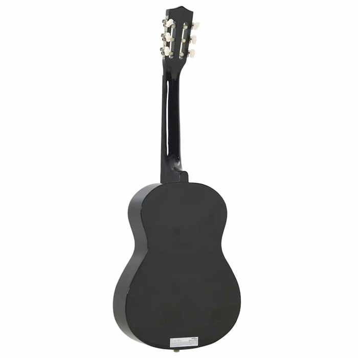 Guitarra clásica vidaXL para principiantes y niños, negra, 1/2, 34