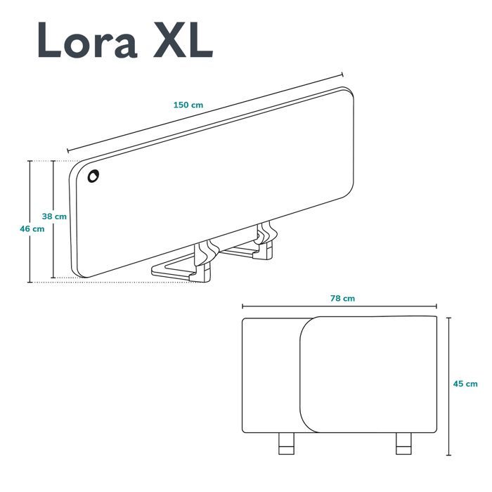 Sponda di protezione per lettino LIONELO Lora XL - 150 x 45 cm - Pieghevole - Struttura sicura e stabile - Leggera - Borsa per il trasporto - Beige
