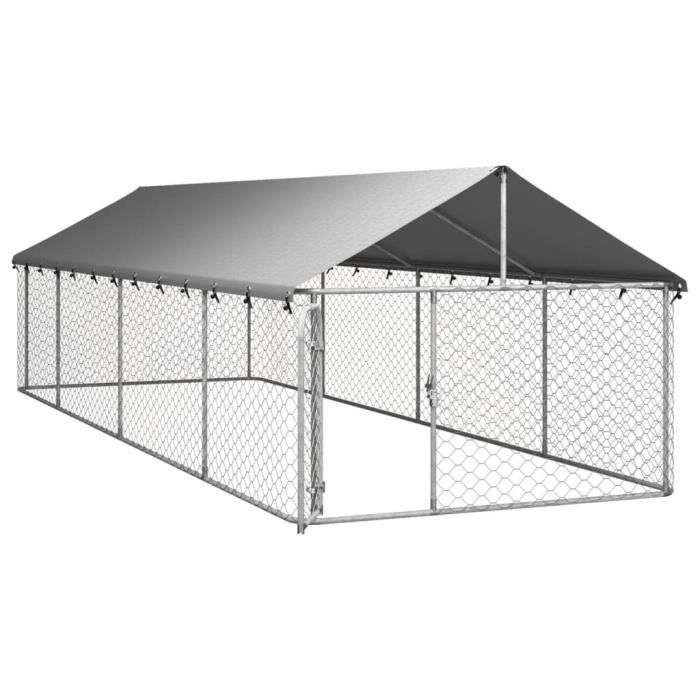Buitenkennel - Niet gespecificeerd - 600x200x150 cm - Metaal - Grote ruimte - Bescherming voor honden